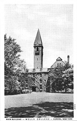 Wells College Main Building in 1936