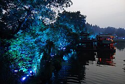 West Lake at night