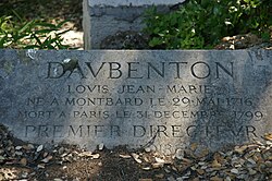 Daubenton's grave in the gardens of the Museum of Natural History