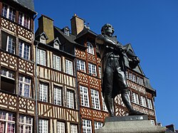 Timber-framed houses in Brittany