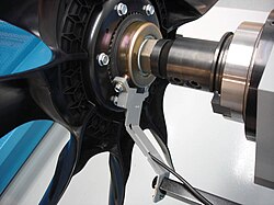 Engine fan with Hall effect sensor