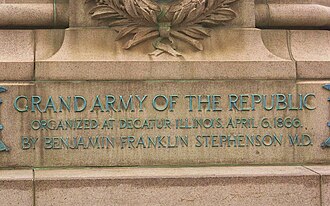 Monument in honor of the Grand Army of the Republic, organized after the war