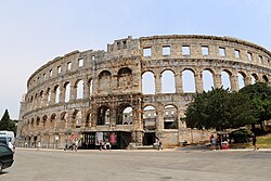 Pula Arena, Roman amphitheatre located in Pula, constructed between 27 BC and AD 68.