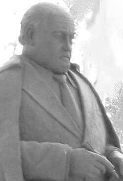 Sculpture of Alfonso Reyes writer of influential pieces of Mexican surrealism.