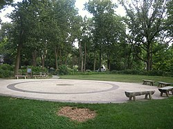 Old Flushing Burial Ground, used in the 17th and 18th centuries, now a park