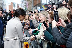 Meghan greeting the public in Belfast, March 2018