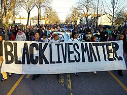 Protest march in response to the Jamar Clark killing, Minneapolis, Minnesota, November 2015