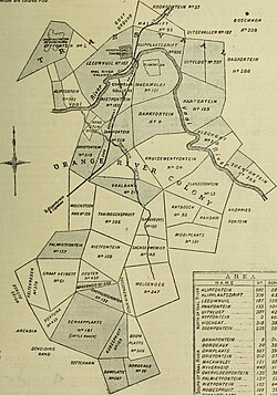 Map of a small part (across the Vaal River from Vereeniging) of the Orange River Colony, 1902