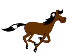 An animated image of a horse, made using eight pictures