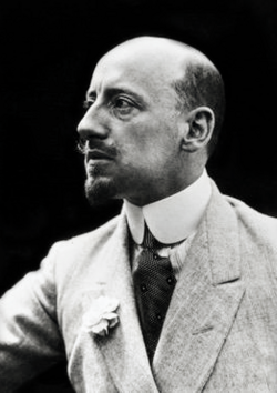 Gabriele D'Annunzio, national poet (vate) of Italy and a prominent nationalist revolutionary who was a supporter of Italy joining the action in World War I