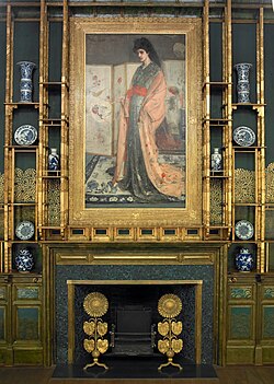 The Princess from the Land of Porcelain, in situ in The Peacock Room, Freer Gallery of Art, Washington, D.C.