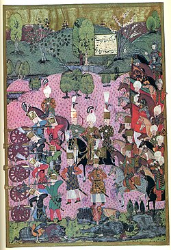 Ottoman miniature of the Battle of Mohács in 1526[63]