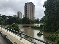 Buffalo Bayou after Hurricane Harvey, August 2017