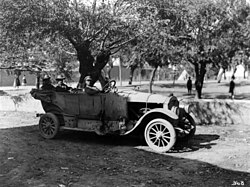 Lieutenant Dinning sitting behind his driver