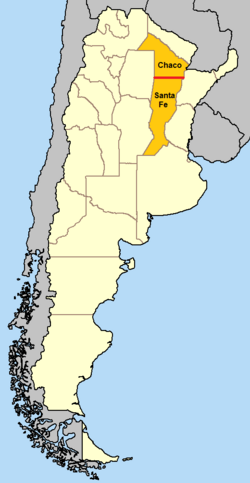 In Argentina, the 28th parallel south defines the border between Chaco Province and Santa Fe Province.