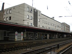 The station building from the track side