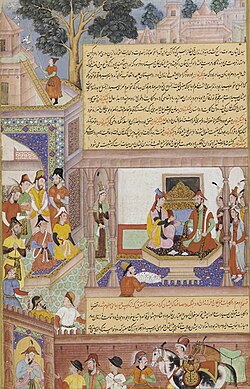 Kublai Khan was chosen by his many supporters to become the next Great Khan at the Grand Kurultai in the year 1260. Kublai Khan and His Empress Enthroned, from a Jami al-Twarikh (or Chingiznama). Mughal dynasty, Reign of Akbar, 1596.