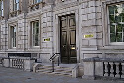 The entrance to the Cabinet Office