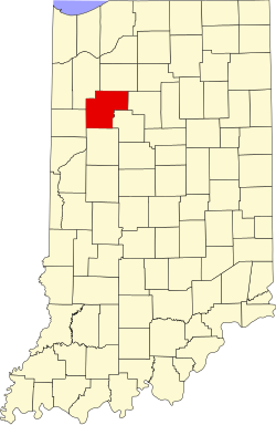 Location of White County in Indiana