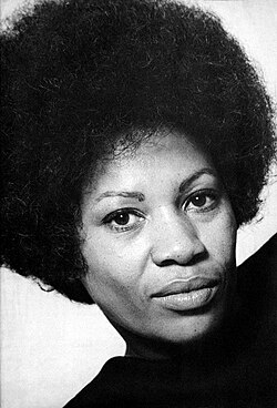 Morrison's portrait on the first-edition dust jacket of The Bluest Eye (1970)