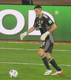 Argentina goalkeeper Emiliano Martínez made two key saves during the last minute of extra time and the decisive penalty shoot-out
