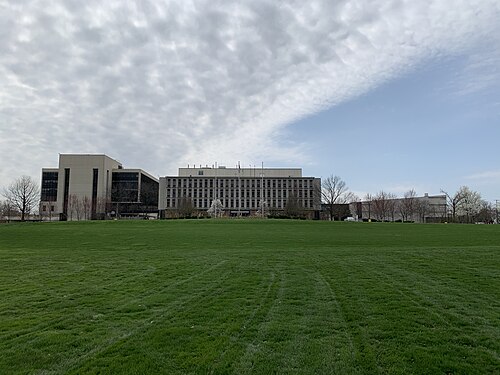 CAS Headquarters Complex, completed in 1965 with additions (on left and right) in 1973 and 2001. Columbus, Ohio