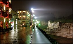 Pedestrian zone beside the First Ancient Greek theatre