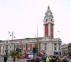 Lambeth Town Hall, a focus for the council's protests and also where territory was recaptured from the Auditor.