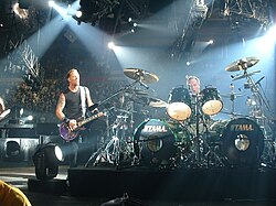 Metallica playing live at Illinois in 2004.