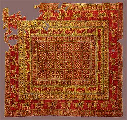 The Pazyryk Carpet, circa 400 BC, is considered world's the oldest known surviving carpet