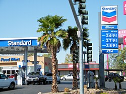 A Chevron station branded under the Standard name in Paradise, Nevada, pictured in 2009