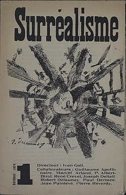 Yvan Goll, Surréalisme, Manifeste du surréalisme,[30] Volume 1, Number 1, 1 October 1924, cover by Robert Delaunay