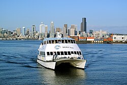 King County Water Taxi and downtown Seattle