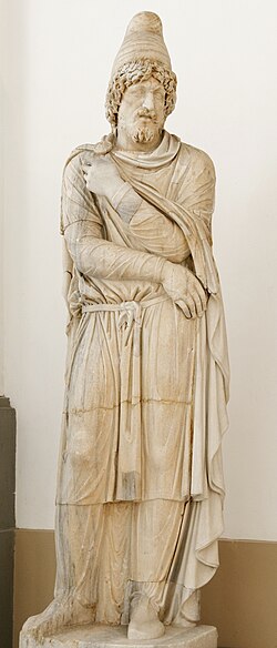 A preconnesian marble depiction of a barbarian. Second century AD.