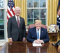Bradley Byrne with Donald Trump in the Oval Office, December 2019.