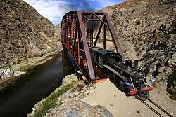 The Old Patagonian Express crossing the Río Chico