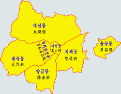 Inset map of Gimcheon