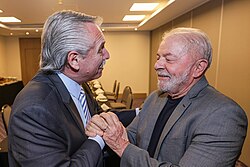 Lula with President of Argentina Alberto Fernández, 2022