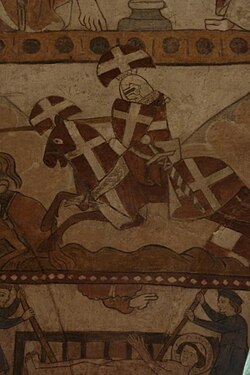 A Hospitaller depicted in a church painting