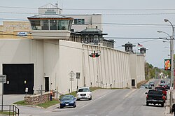 A maximum security prison, the Clinton Correctional Facility, in Dannemora, New York