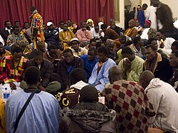 Senegalese immigrants at the King Fahd Islamic Cultural Center in Buenos Aires, Argentina.