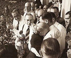 Cámpora was alongside Evita during the 1951 joint ticket rally, unable to accept popular calls that she run for Vice-President.