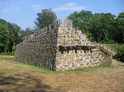 Reconstruction of the redoubt of Bibracte, a part of the Gaulish oppidum. The Celts utilized these fortified cities in the 2nd and 1st centuries BC.