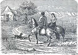 Artwork for a Martín Fierro second edition (1879), by Charles Clérice