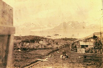 Neumayer Glacier, Cumberland West Bay, South Georgia, circa 1882–1883.