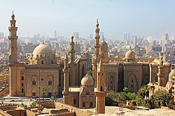 Mosque-Madrasa of Sultan Hassan and the al-Rifa'i Mosque, seen from the Citadel
