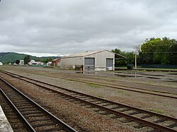 Woodville railway station goods shed and loading bank