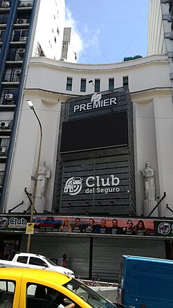 Cine Premier (1944) one of several Art Deco venues in Corrientes Ave.