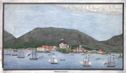 New Archangel (present-day Sitka, Alaska), the capital of Russian America, in 1837