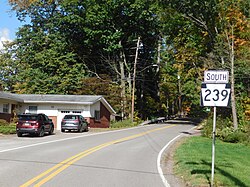 PA 239 southbound from PA 487 in Benton